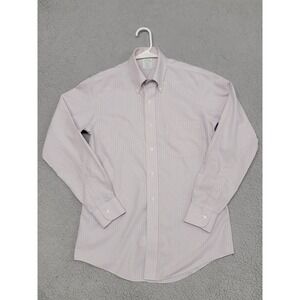 Brooks Brothers Shirt‎ Mens Medium 15-33 Striped Classic Non Iron Dress Shirt